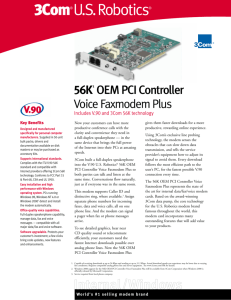 3COM US-Robotics Voice Faxmodem Plus PCI(Model