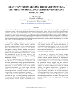 identification of demand through statistical distribution