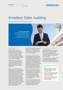 Amadeus Sales Auditing