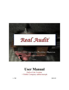 User Manual - Real Audit - Real Audit Simulation, Accounting