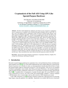 Cryptanalysis of the Full AES Using GPU-Like Special