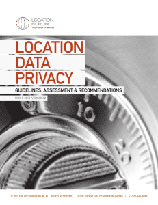 Location Data Privacy: Guidelines, Assessment and