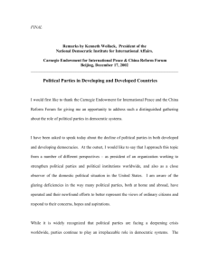 Political Parties in Developing and Developed Countries