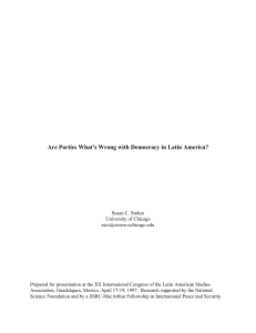 Are Parties What's Wrong with Democracy in Latin America?