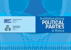 Institutionalizing political parties in Kenya