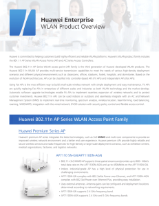 Huawei Enterprise WLAN Product Overview