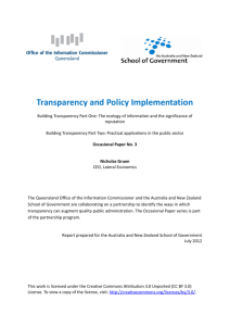 Transparency and Policy Implementation