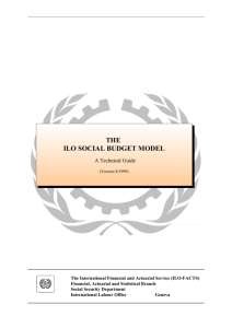 the ilo social budget model - International Labour Organization