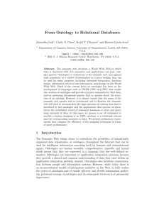 From Ontology to Relational Databases