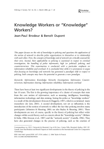 Knowledge Workers or ''Knowledge'' Workers?