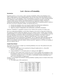 Lab 1: Review of Probability
