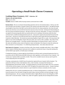 Operating a Small-Scale Cheese Creamery