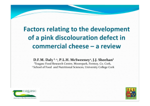 Factors relating to the development of a pink