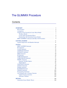 The GLIMMIX Procedure - Institute for Digital Research and Education