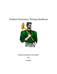 Potlatch Elementary Writing Handbook