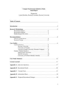 Campus Food Systems Initiatives Study Final Report