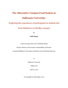 The Alternative Campus Food System at Dalhousie University