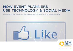 How EvEnt PlannErs usE tEcHnology & social MEdia