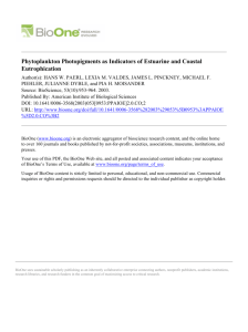Phytoplankton Photopigments as Indicators of Estuarine and