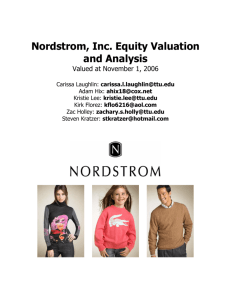 Nordstrom, Inc. Equity Valuation and Analysis