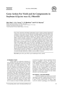 Gene Action For Yield and its Components in Soybean