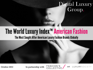 The World Luxury Index™ American Fashion