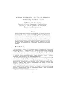 A Formal Semantics for UML Activity Diagrams ~ Formalising