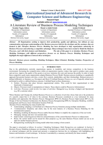 A Literature Review of Business Process Modeling