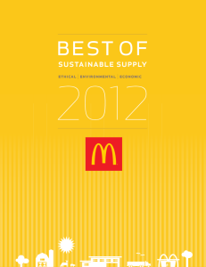 Best of Sustainable Supply 2012: McDonald's report
