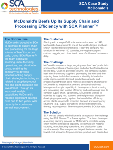 McDonald's Beefs Up Its Supply Chain and Processing Efficiency