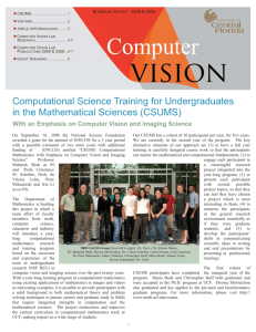 Computational Science Training for Undergraduates in the