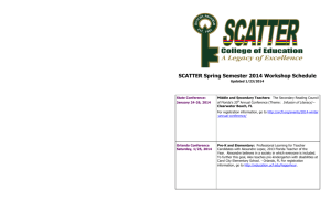 SCATTER Spring Semester 2014 Workshop Schedule