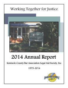 2014 Annual Report - Seminole County Bar Association Legal Aid