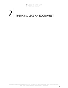 w 2 THINKING LIKE AN ECONOMIST