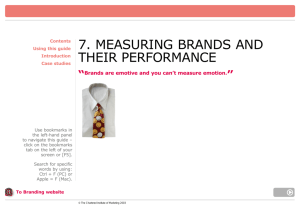 7. MEASURING BRANDS AND THEIR PERFORMANCE