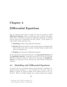 Chapter 4 Differential Equations