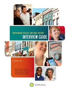 Smithsonian Folklife and Oral History Interview Guide