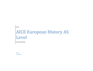 AICE European History AS Level