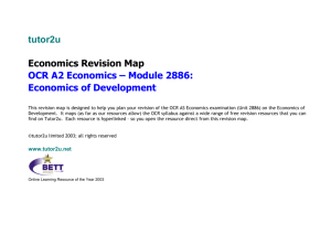 tutor2u Economics Revision Map OCR A2 Economics – Module
