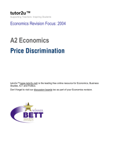 A2 Price Discrimination