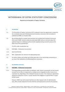 150108 Withdrawal of extra statutory concessions
