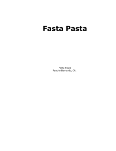 Fasta Pasta - FundingDocuments.Com