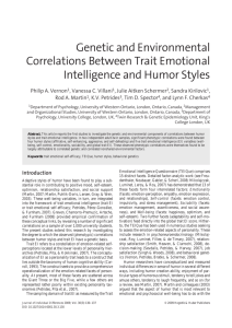 Genetic and Environmental Correlations Between Trait Emotional