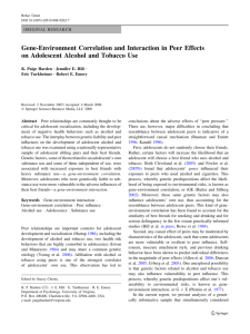 Gene-Environment Correlation and Interaction in Peer Effects on