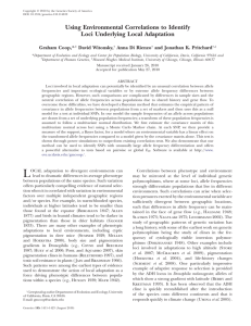 Using Environmental Correlations to Identify Loci Underlying Local