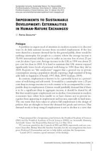 Impediments to Sustainable Development: Externalities in Human