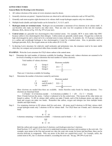 LEWIS STRUCTURES General Rules for Drawing Lewis Structures