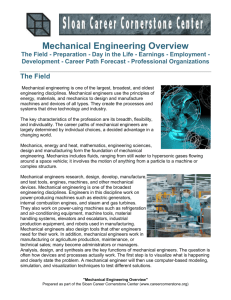 Mechanical Engineering Overview
