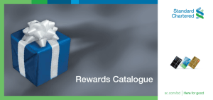 Reward Catalogue - Standard Chartered Bank