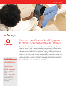 Vodacom Uses Genesys Social Engagement to Manage Growing